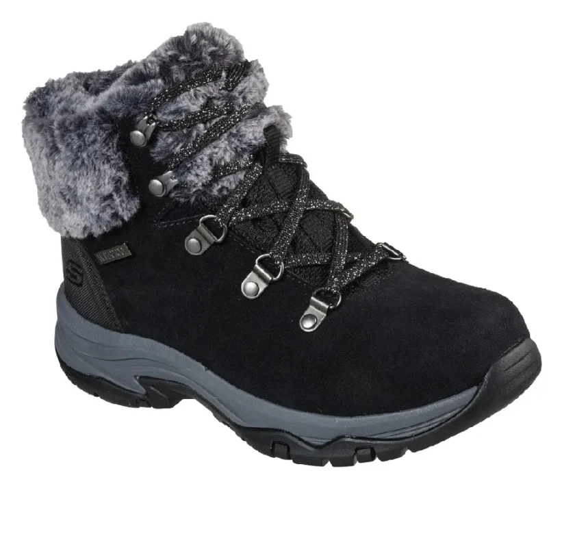 Ghete dama SKECHERS Trego piele 167178 blk