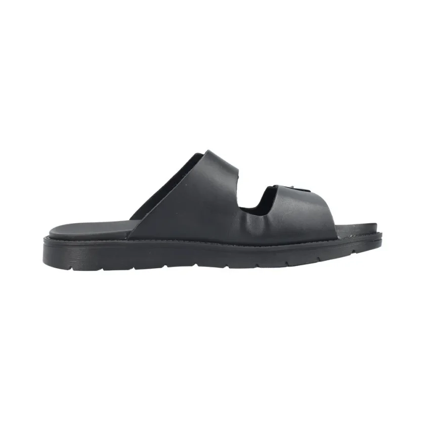 Papuci barbati Rieker piele naturala 24290-00 negru - Image 11