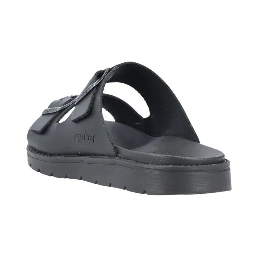 Papuci barbati Rieker piele naturala 24290-00 negru - Image 10