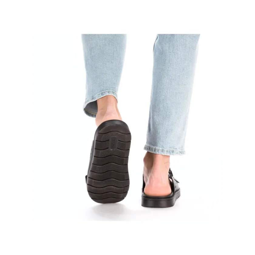 Papuci barbati Rieker piele naturala 24290-00 negru - Image 7