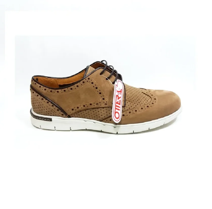Pantofi barbati OTTER  piele nabuk maro  309-02 - Image 4