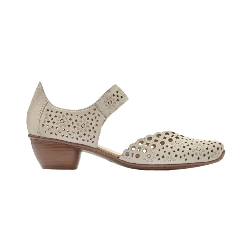 Pantofi dama casual RIEKER 43753-60 crem - Image 2