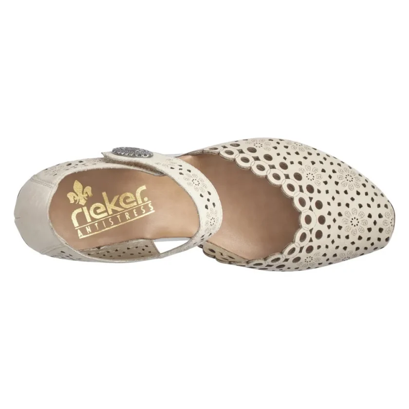 Pantofi dama casual RIEKER 43753-60 crem - Image 4