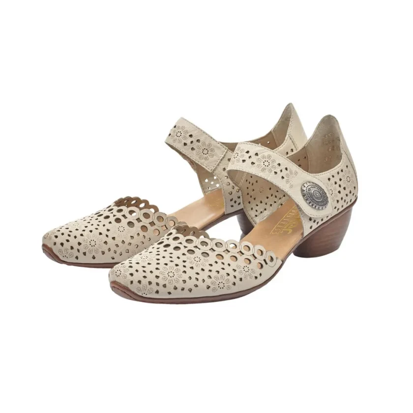 Pantofi dama casual RIEKER 43753-60 crem - Image 5
