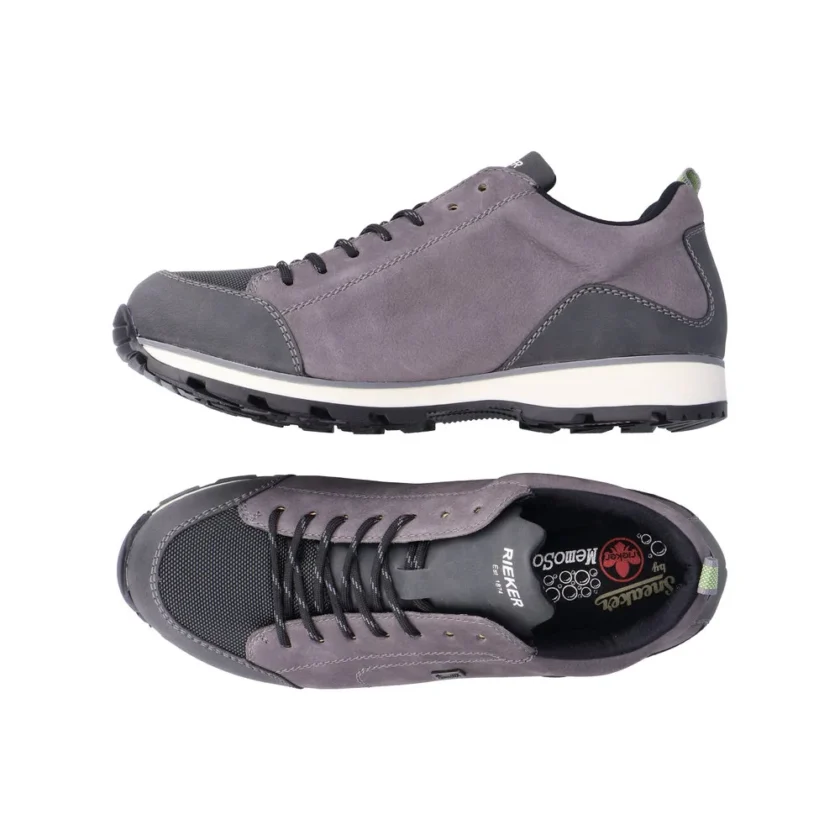 Pantofi trekking barbati RIEKKER piele B5271-45 gri - Image 8