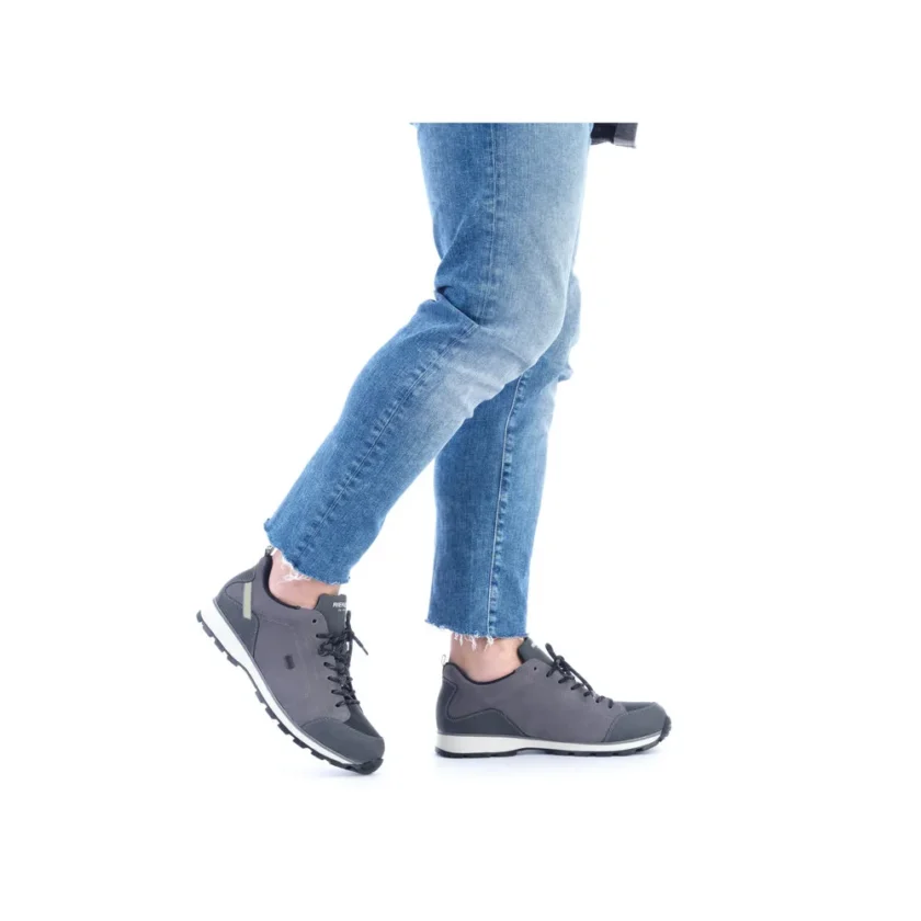 Pantofi trekking barbati RIEKKER piele B5271-45 gri - Image 5