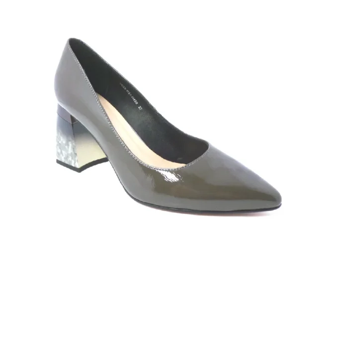 Pantofi dama EPICA piele lacuita gri 033-14 l