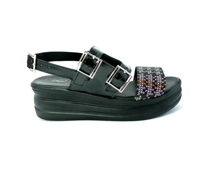 Sandale dama casual FASHION piele 4821 blk - Image 4