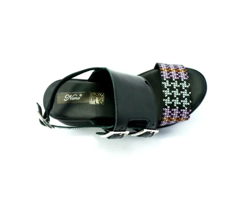 Sandale dama casual FASHION piele 4821 blk - Image 5