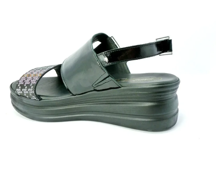 Sandale dama casual FASHION piele 4821 blk - Image 6