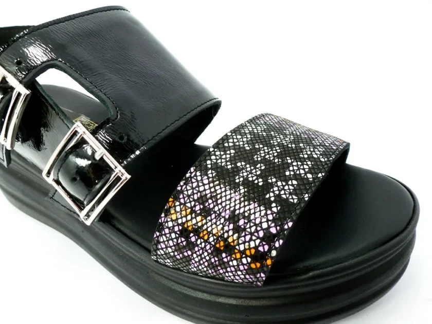 Sandale dama casual FASHION piele 4821 blk - Image 2