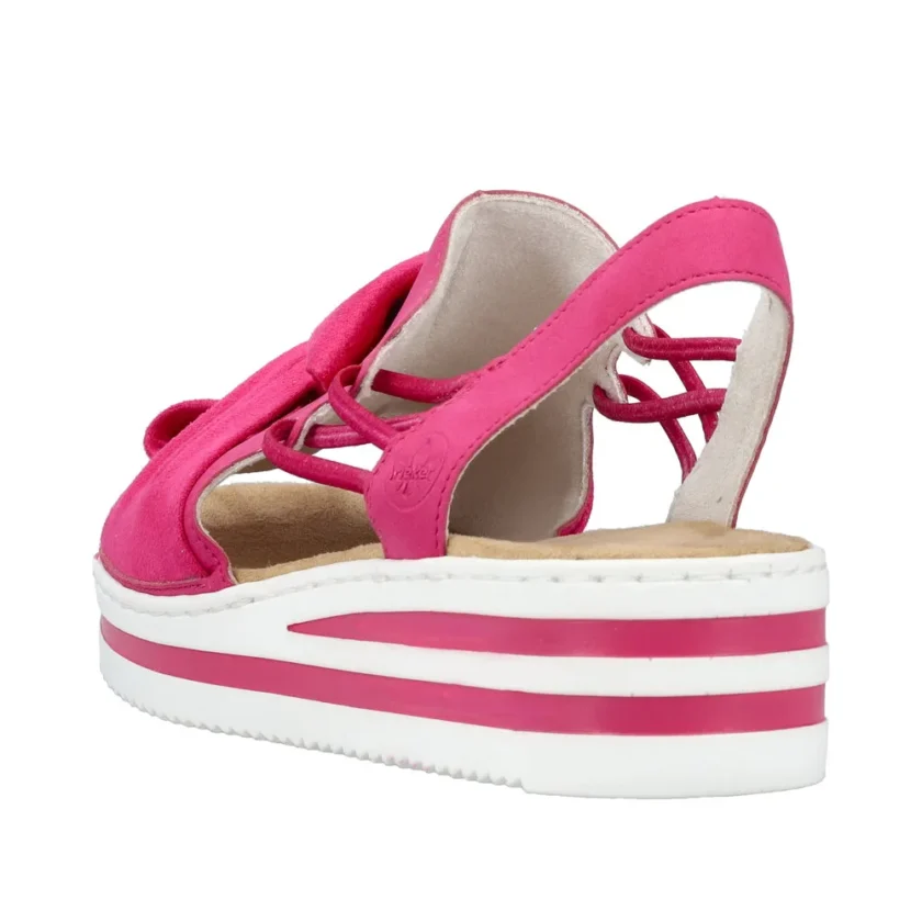 Sandale dama piele RIEKER V0256-31 fuchsia - Image 8