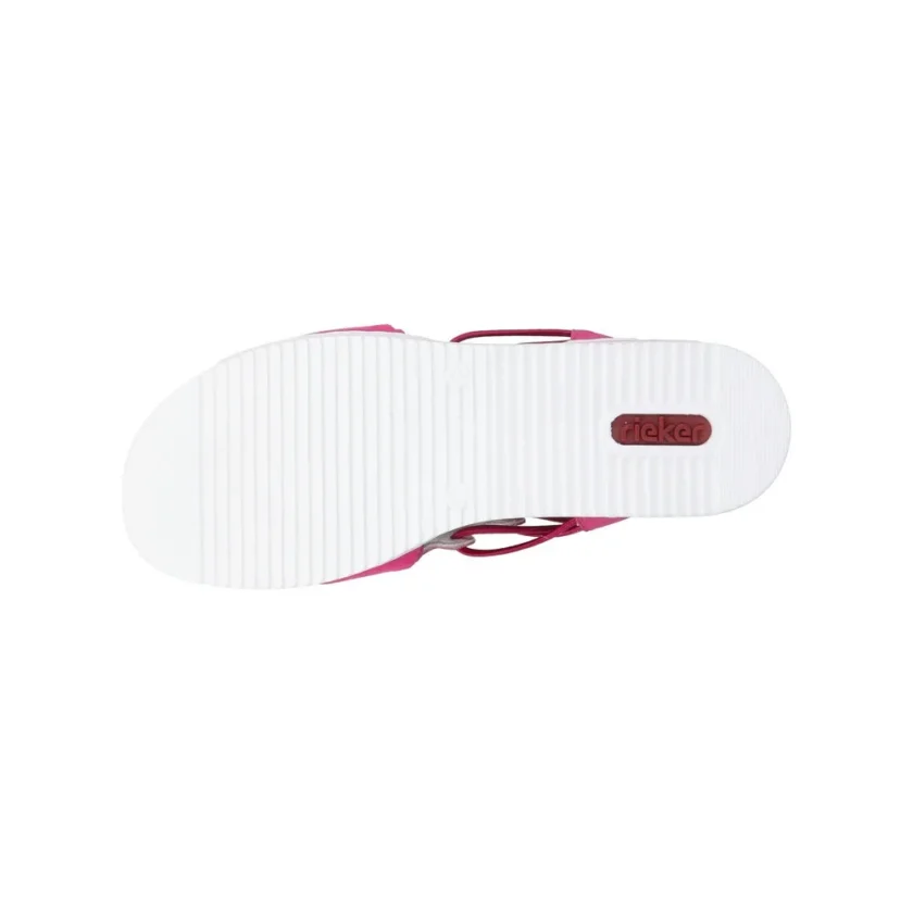 Sandale dama piele RIEKER V0256-31 fuchsia - Image 5