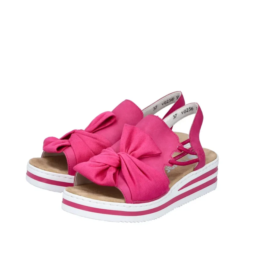 Sandale dama piele RIEKER V0256-31 fuchsia - Image 4