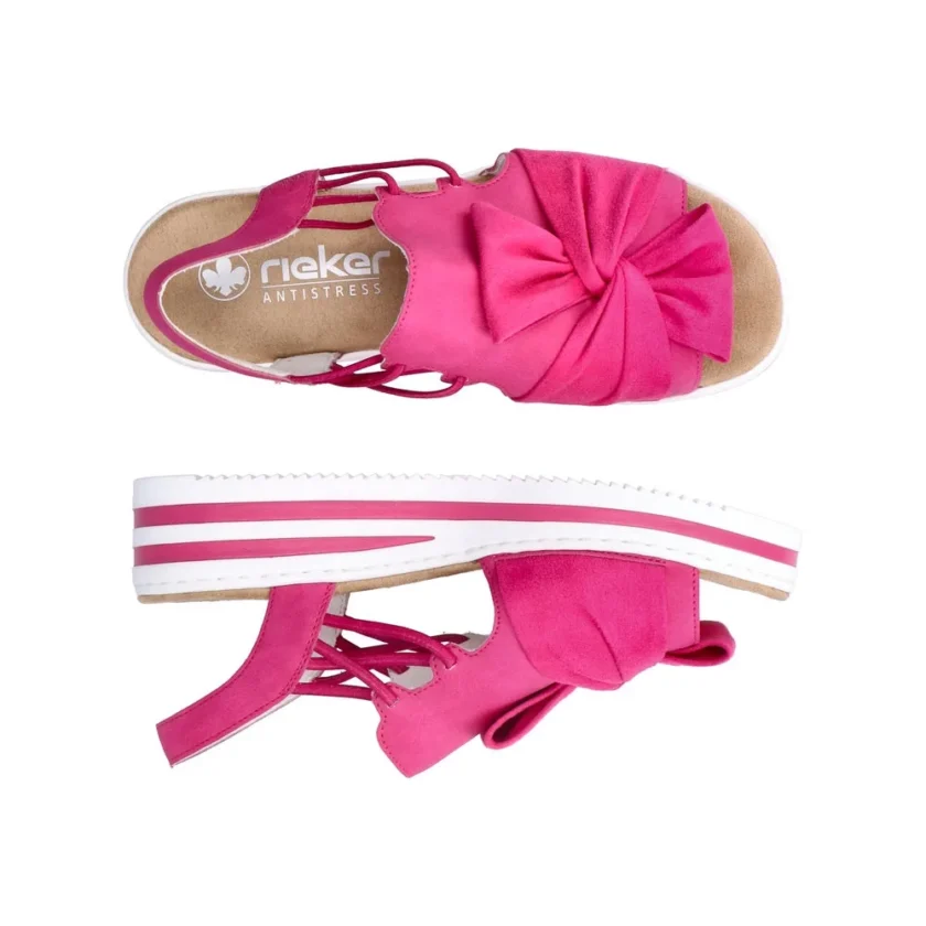Sandale dama piele RIEKER V0256-31 fuchsia - Image 3