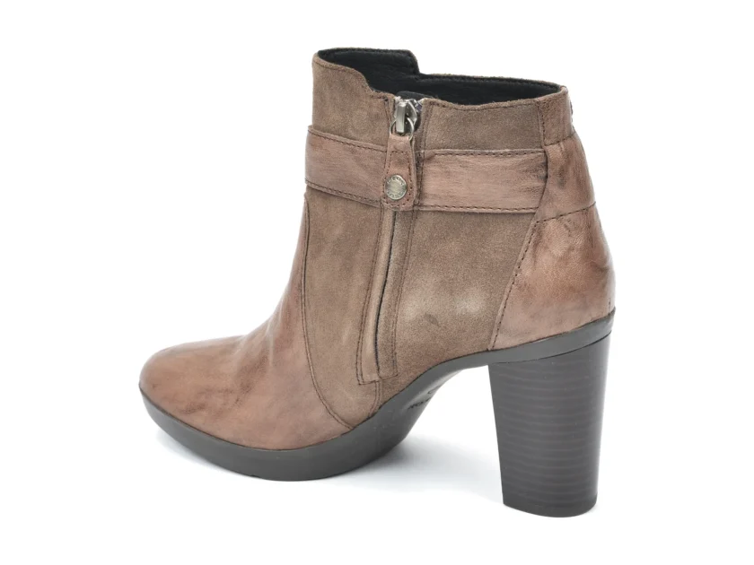 Ghete dama  GEOX  piele  Inspirat D746Aa, gri-bej - Image 4