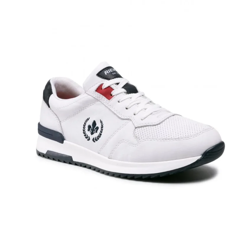 Pantofi sport barbati RIEKER piele alba 16135-80