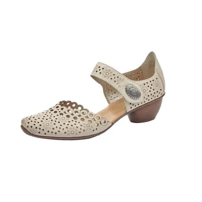 Pantofi dama casual RIEKER 43753-60 crem