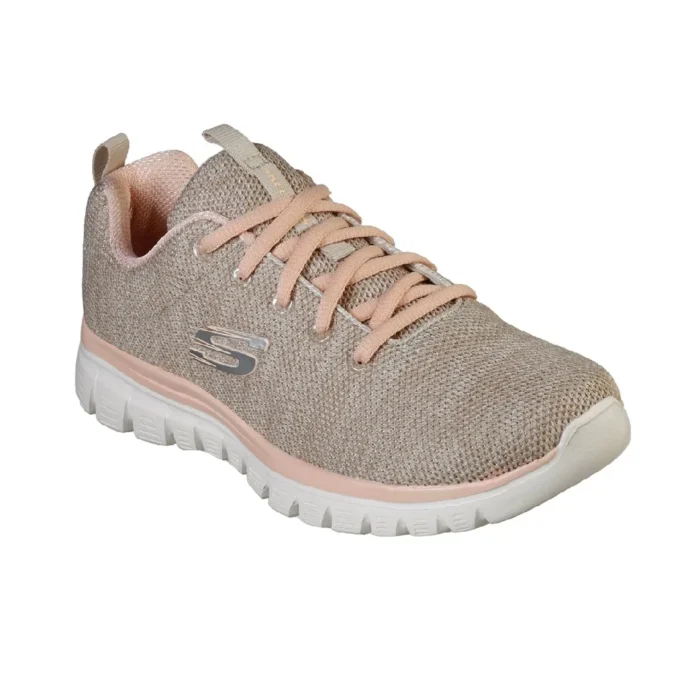 Pantofi sport SKECHERS  12614-NTCL Natural/Coral