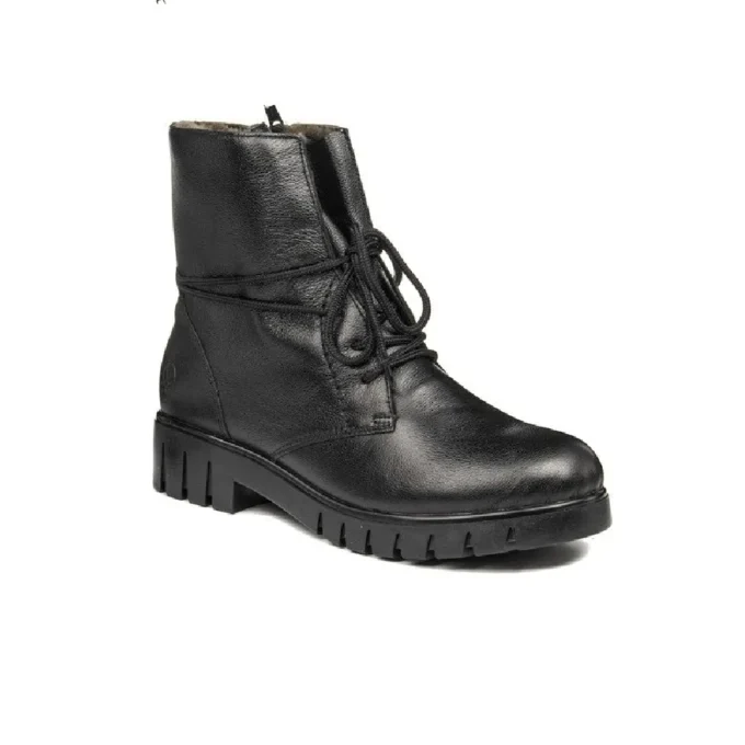 Ghete dama RIEKER piele si blana naturala X2640-00